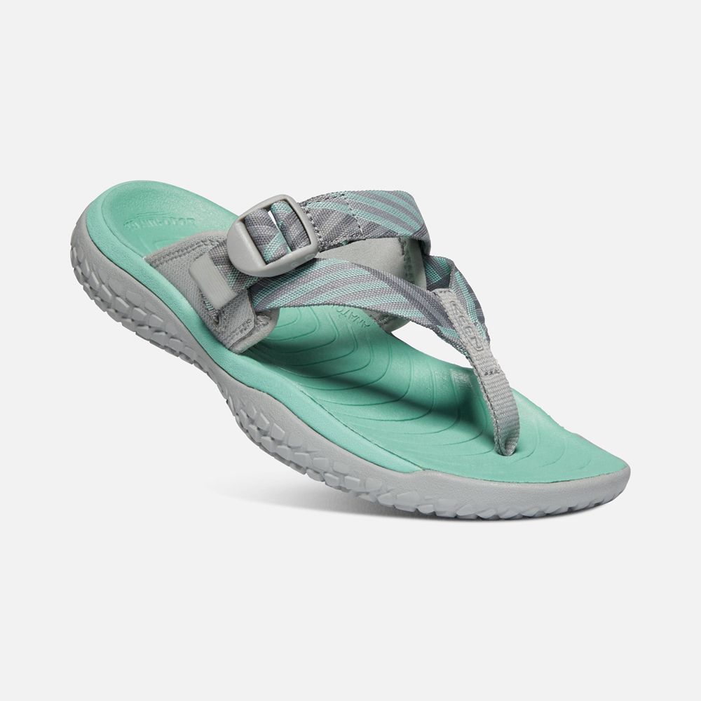 Chanclas Keen Mexico Grises/Verdes - Mujer Solr Toe Post Sandal - RT8736094